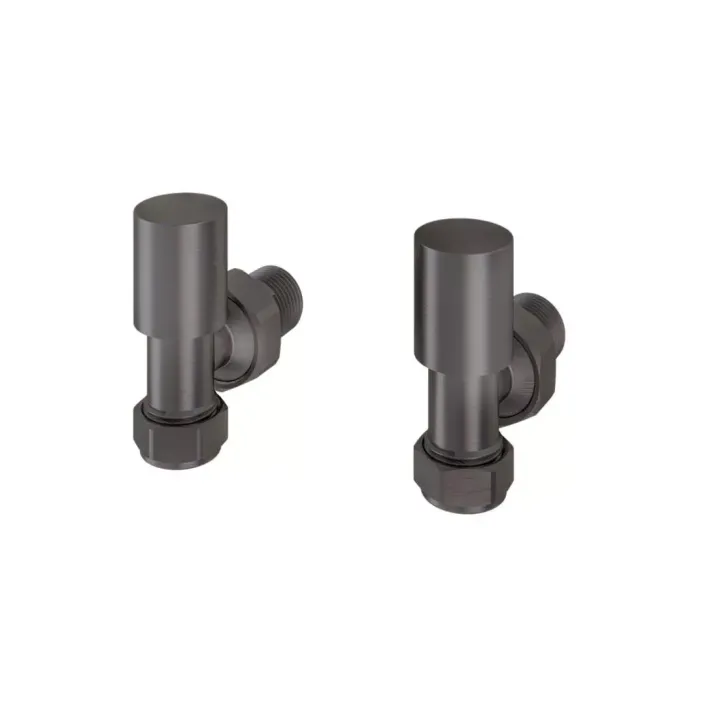 Eastbrook Angled Radiator Valve (Pair) Brushed Gunmetal