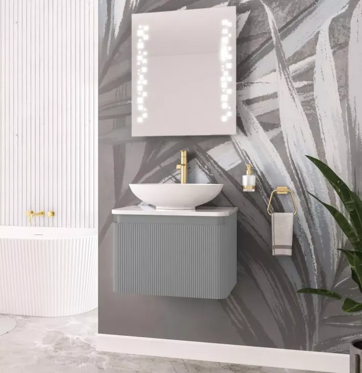 Eastbrook Belice Fluted 60 Wall Hung Unit - Grey