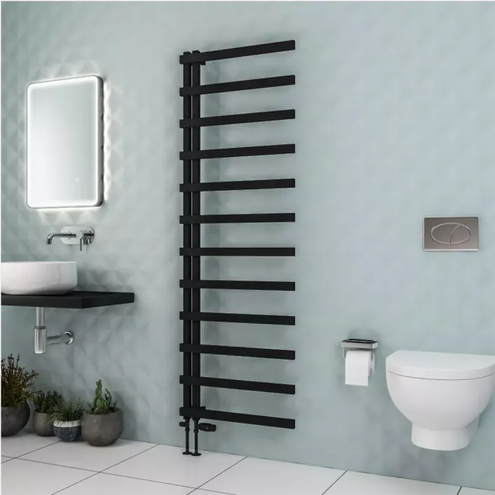 Eastbrook Platani 1800 x 600mm Towel Rail Matt Black