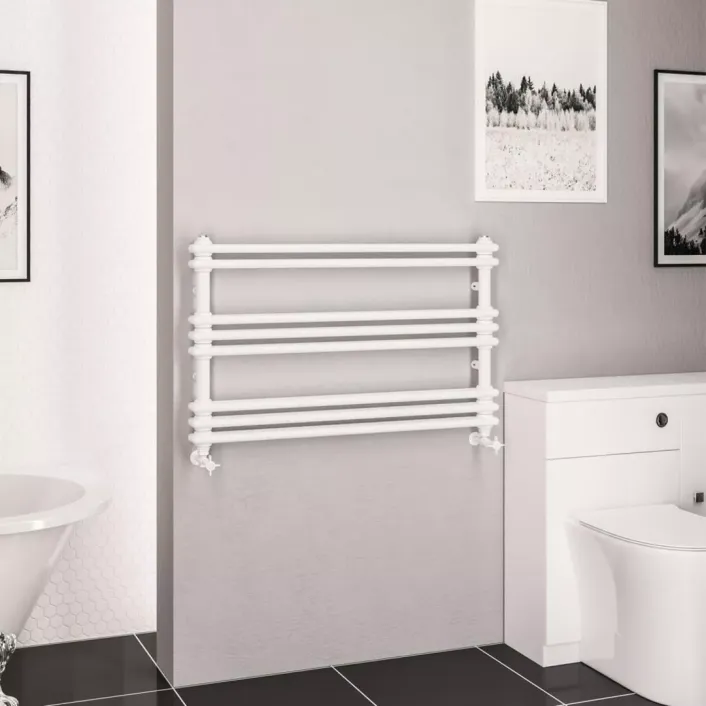 Eastbrook Imperia 2 Column Multirail 612 x 1000mm Gloss White