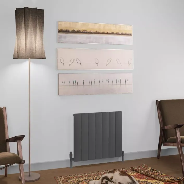 Eastbrook Tordino 600 x 660 Aluminium Radiator Matt Anthracite