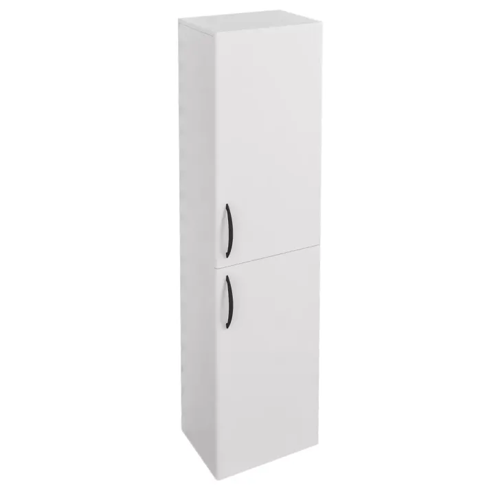 Eastbrook Cavone Tall Wall Hung Unit , 2 Door- High Gloss White