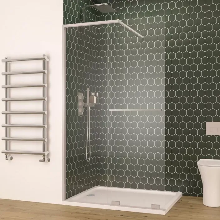 Eastbrook Corniche 2000 8mm Soft Close Walk in 1400 Slider LH Chrome
