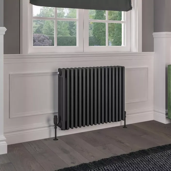 Eastbrook Rivassa 4 Column Radiator 600 x 785mm Matt Anthracite
