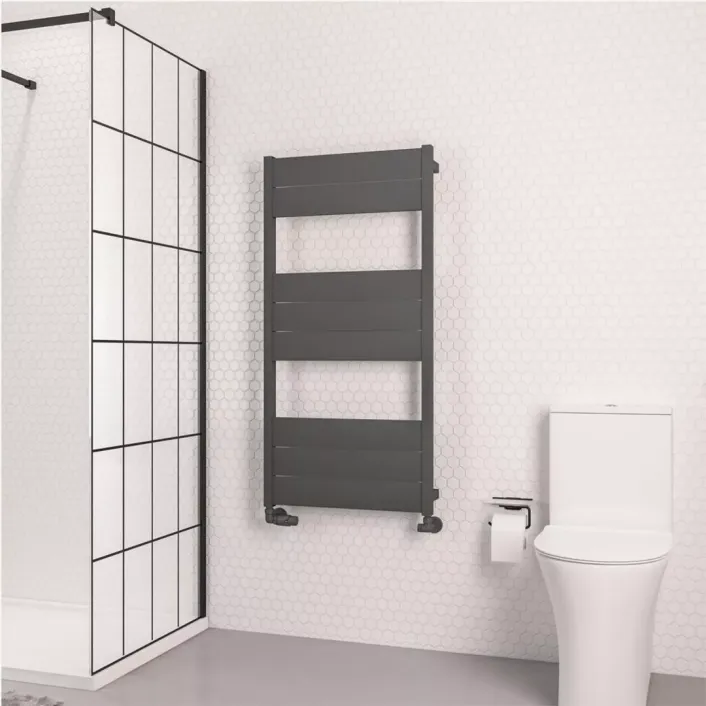 Eastbrook Kingswood Slimline 1220 x 600 Aluminium Towel Rail Matt Anthracite