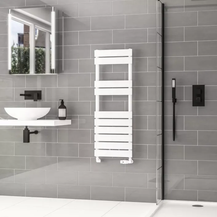 Eastbrook Addington II Towel Rail 1110 x 400 Type10 Gloss White