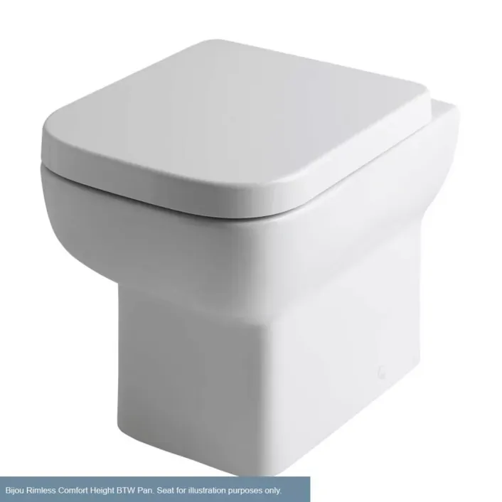 Eastbrook Bijou Comfort Height Back To Wall Rimless WC Pan with Fixings - White