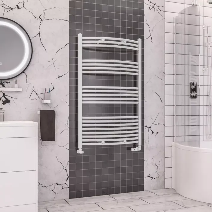 Eastbrook Wendover Curved Multirail 1200 x 750 Gloss White