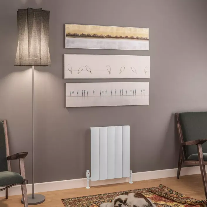 Eastbrook Tordino 600 x 470 Aluminium Radiator Matt White
