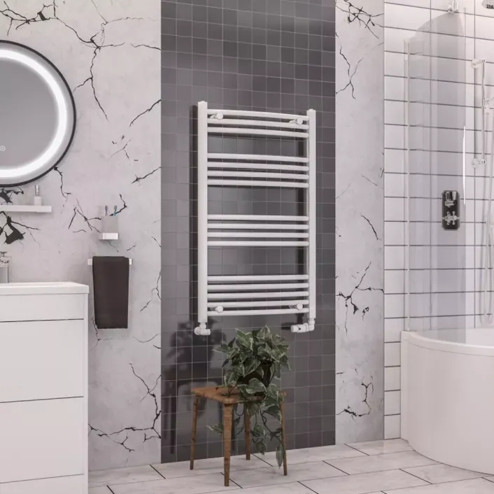 Eastbrook Wendover Curved Multirail 1000 x 600 Gloss White