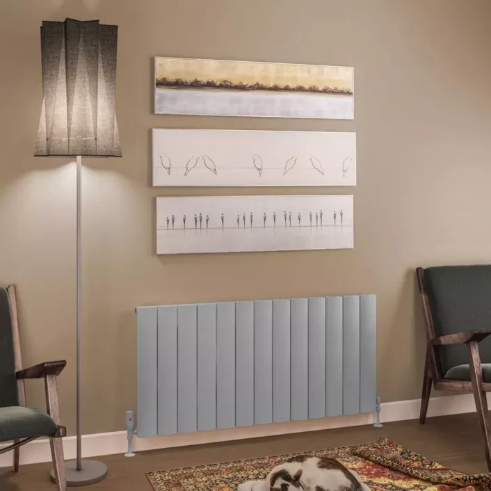 Eastbrook Tordino 600 x 1230 Aluminium Radiator Matt Grey