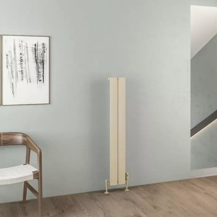 Eastbrook Malmesbury 1200 x 185 Aluminium Radiator Matt Cappuccino