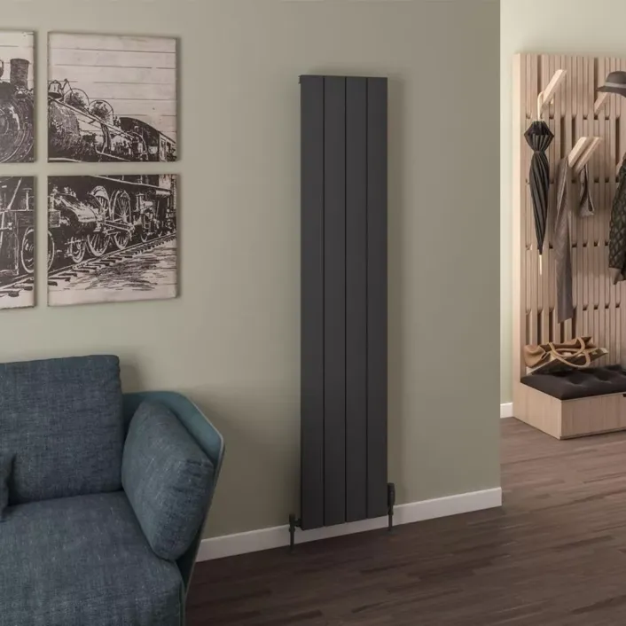 Eastbrook Rosano 1800 x 375 Aluminium Radiator Matt Anthracite