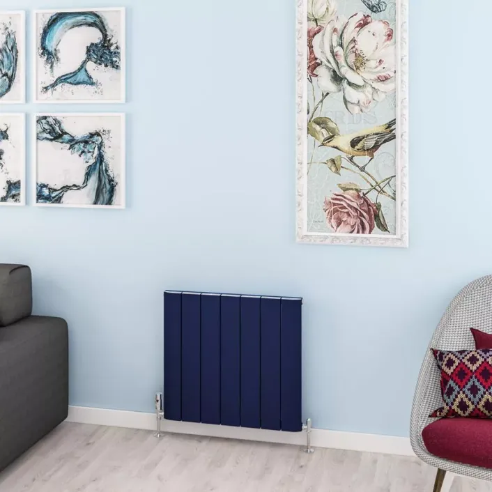 Eastbrook Withington 600 x 660 Aluminium Radiator Matt Cobalt Blue