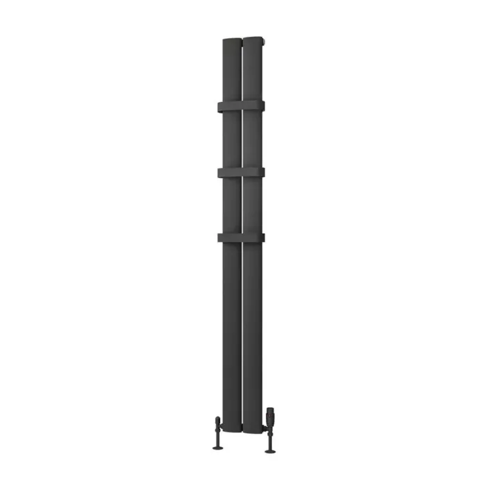 Eastbrook Malmesbury 1800 x 185 Aluminium Radiator Matt Anthracite