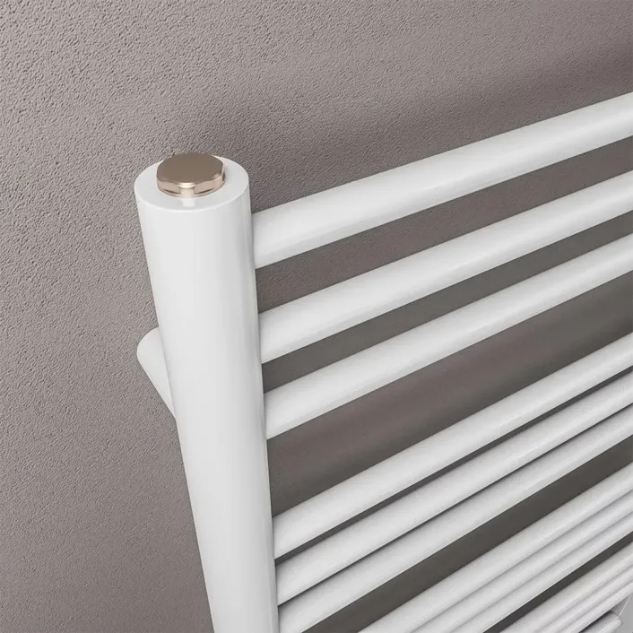 Eastbrook Corinium Round 1200 x 500 Towel Rail Gloss White