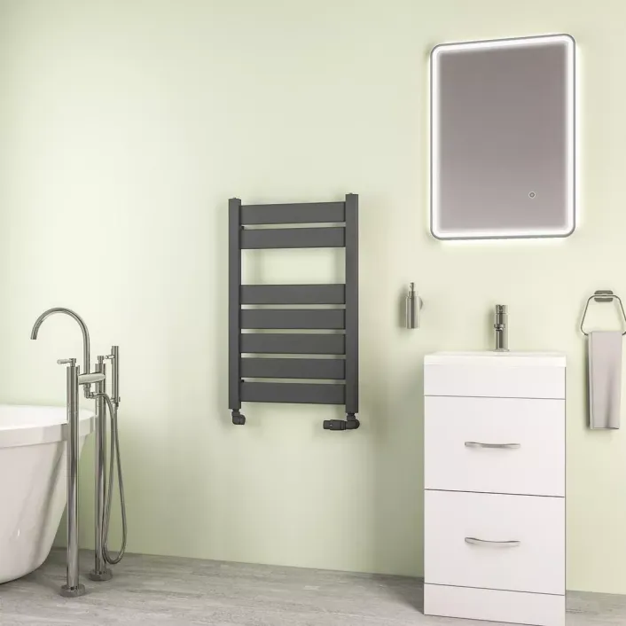 Eastbrook Santero 800 x 500mm Towel Rail Matt Anthracite