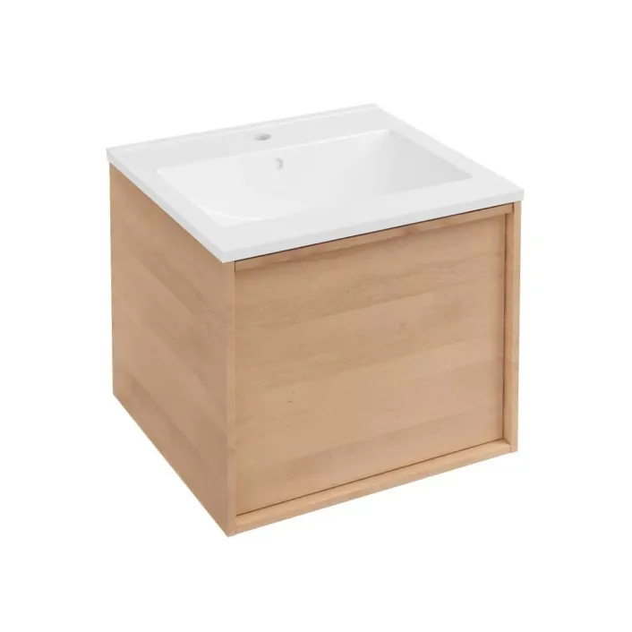 Eastbrook Ravensbourne 500 Wall Hung Single Drawer Unit Natural Oak
