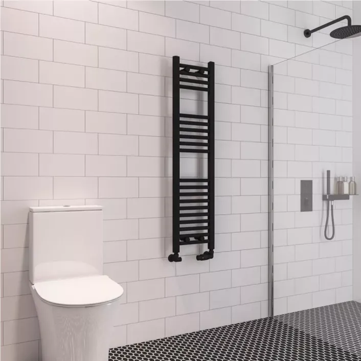 Eastbrook Wingrave 1200 x 300 Straight Multirail Matt Black