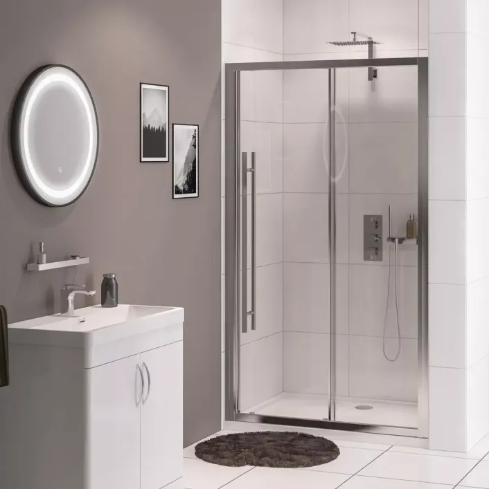 Eastbrook Vantage 2000 Easy Clean 2000x1500mm Slider Shower Door - Chrome