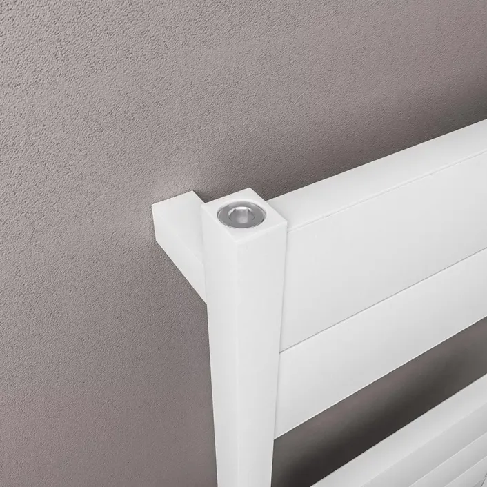 Eastbrook Kingswood Slimline 1220 x 600 Aluminium Towel Rail Matt White