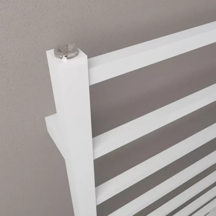 Eastbrook Tuscan Square Towel Rail 800 x 500 Gloss White