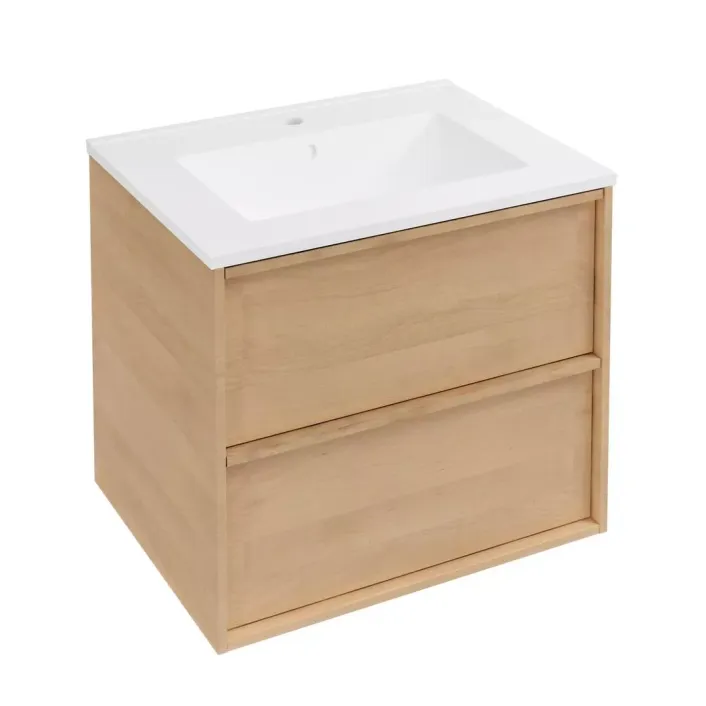 Eastbrook Ravensbourne 600 Wall Hung Drawer Unit Natural Oak