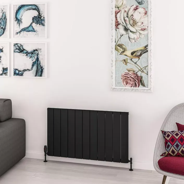 Eastbrook Withington 600 x 1040 Aluminium Radiator Matt Black