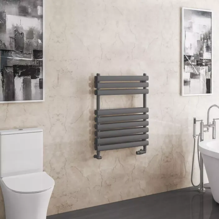 Eastbrook Tunstall Double 800 x 600 Towel Rail Matt Anthracite