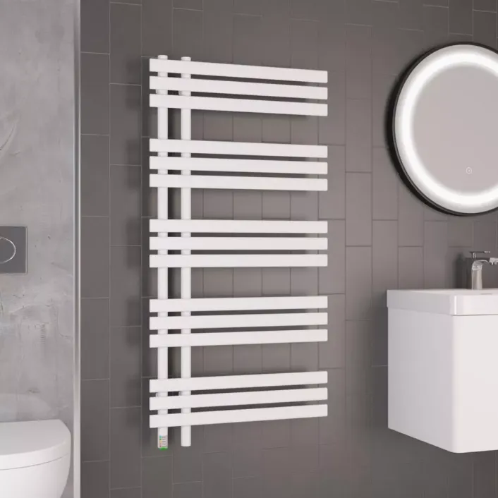 Eastbrook Loddon Dry Element Towel Rail 1200 x 600 Matt White