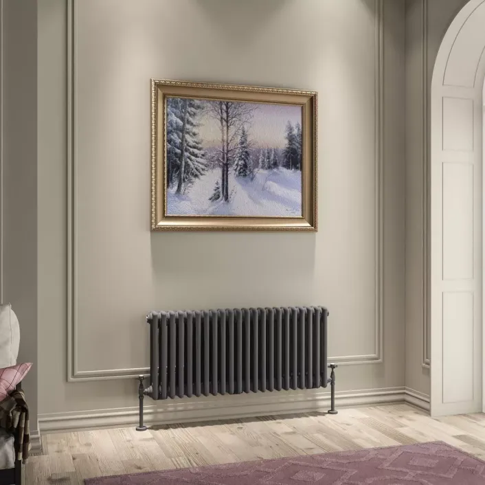 Eastbrook Imperia 3 Column Radiator 450 x 1010mm Matt Anthracite