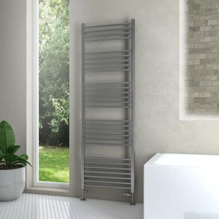 Eastbrook Wendover Straight Stainless Steel Multirail 1800 x 600 Brushed