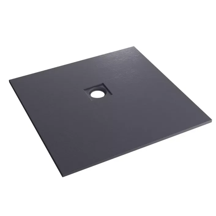 Eastbrook Crossland 900 x 900mm Square Shower Tray with Slate Finish - Grey