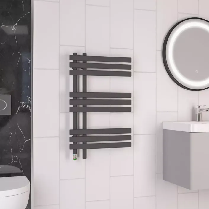 Eastbrook Loddon Dry Element Towel Rail 800 x 500 Matt Anthracite