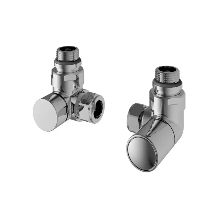 Eastbrook Corner Radiator Valves (Pair) Chrome