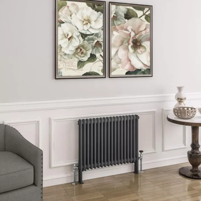 Eastbrook Imperia 2 Column Radiator 600 x 830mm Matt Anthracite