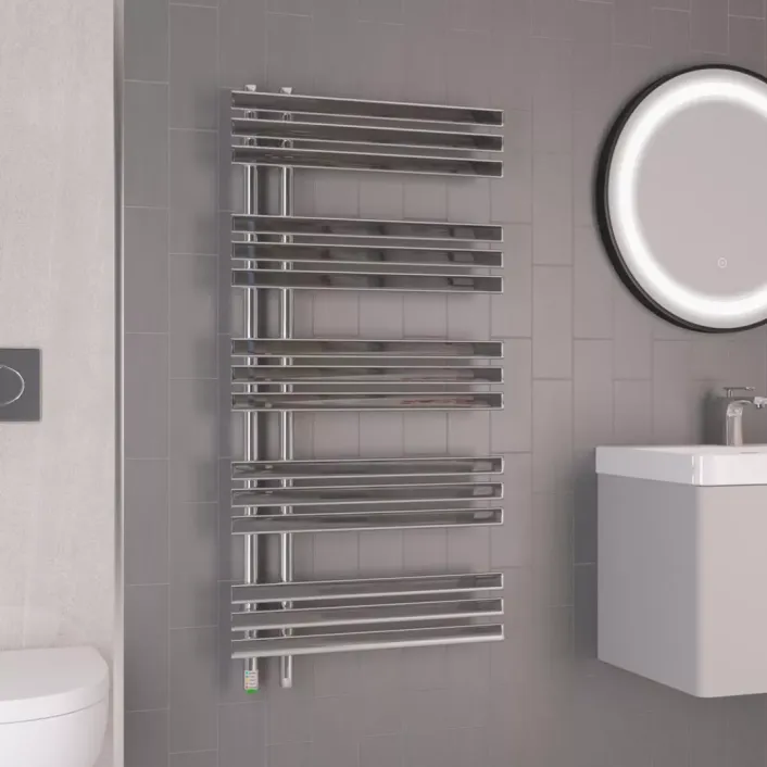 Eastbrook Loddon Dry Element Towel Rail 1200 x 600 Chrome
