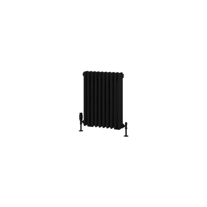 Eastbrook Rivassa 3 Column Radiator 600 x 473mm Matt Black