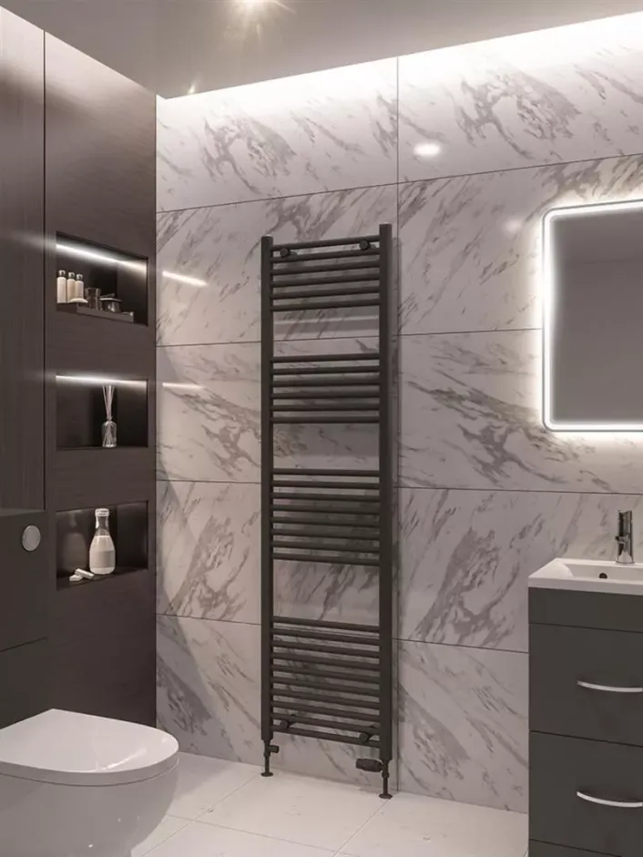 Eastbrook Wingrave 1800 x 500 Straight Multirail Matt Anthracite