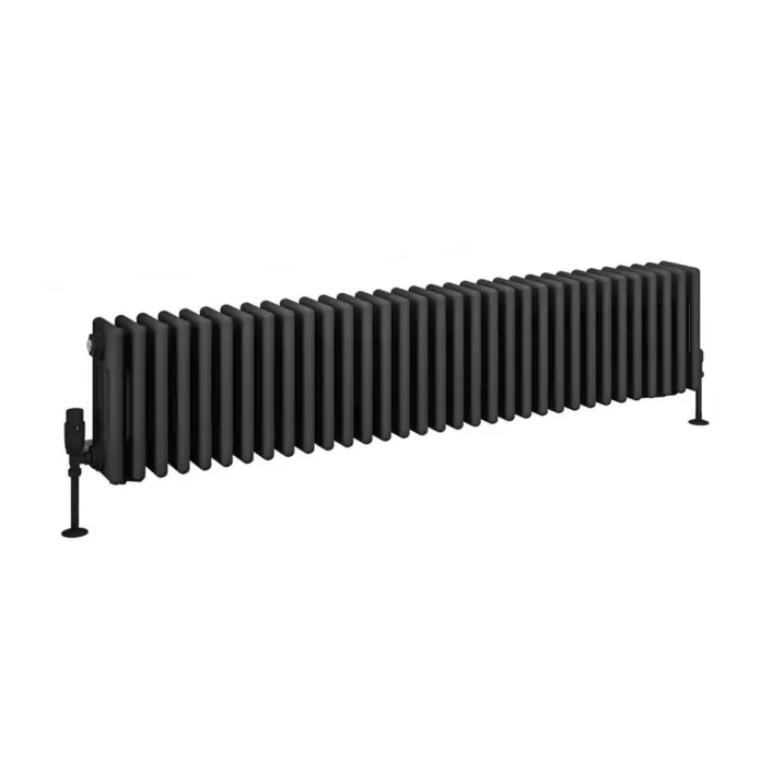 Eastbrook Rivassa 4 Column Radiator 300 x 1505mm Matt Anthracite