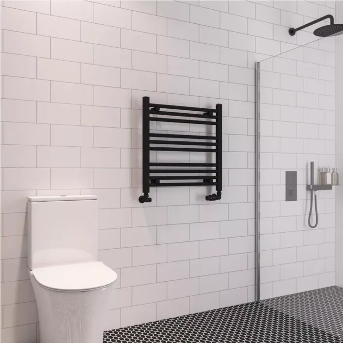 Eastbrook Wingrave 600 x 600 Straight Multirail Matt Black
