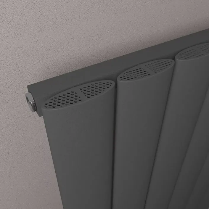 Eastbrook Malmesbury 1800 x 185 Aluminium Radiator Matt Anthracite