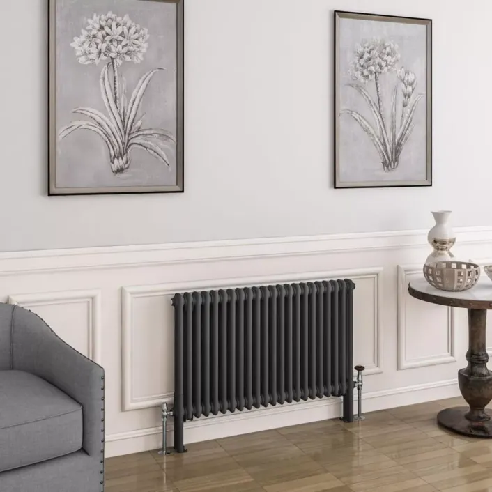 Eastbrook Imperia 2 Column Radiator 600 x 1010mm Matt Anthracite