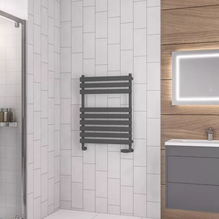 Eastbrook Tunstall 800 x 600 Towel Rail Matt Anthracite