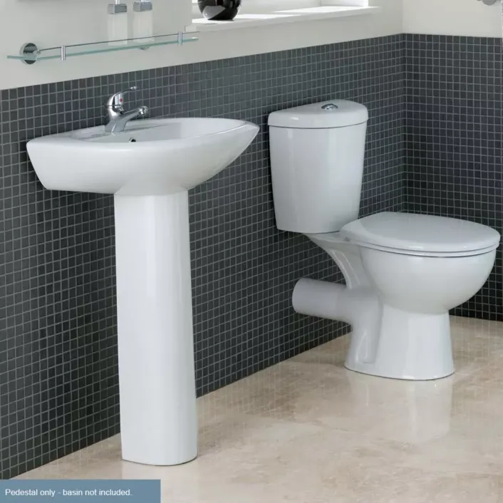 Eastbrook Loire 190mm Full Pedestal - White