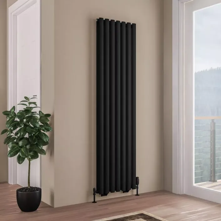 Eastbrook Tunstall Double 1800 x 490 Radiator Matt Black