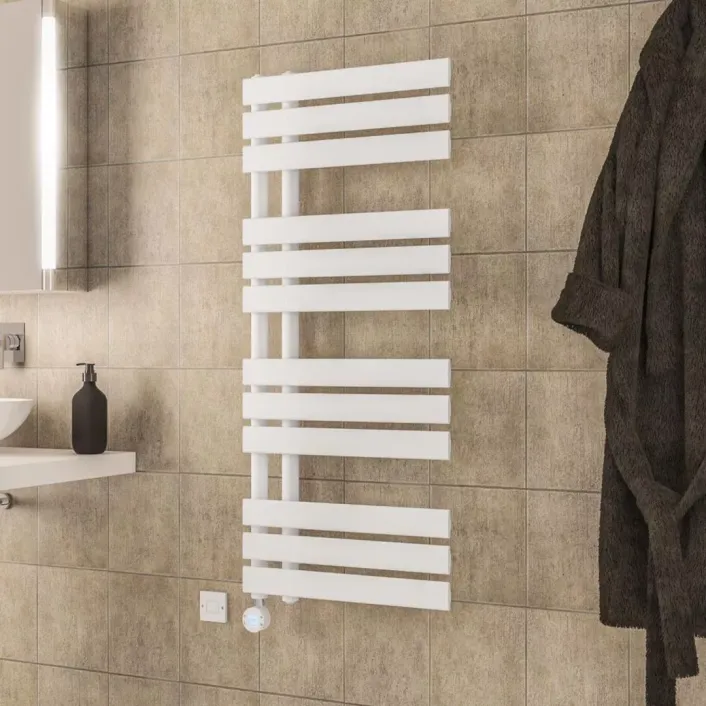 Eastbrook Brockworth All Electric Towel Rail 1200 x 500mm Matt White