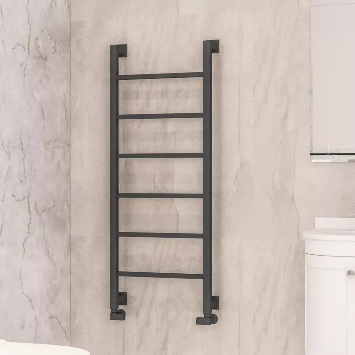 Eastbrook Loxley 1200 x 500mm. Towel Rail Matt Anthracite