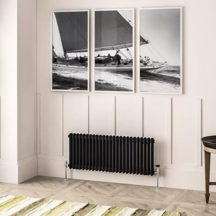 Eastbrook Imperia 2 Column Radiator 450 x 1145mm Matt Black