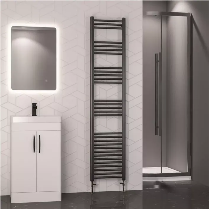 Eastbrook Wendover Straight Multirail 1800 x 400 Brushed Gunmetal